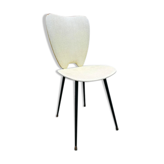 Chair, light yellow skai, 1960