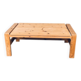 Scandinavian Modern Design Solid Pine Coffee Table, 1970s