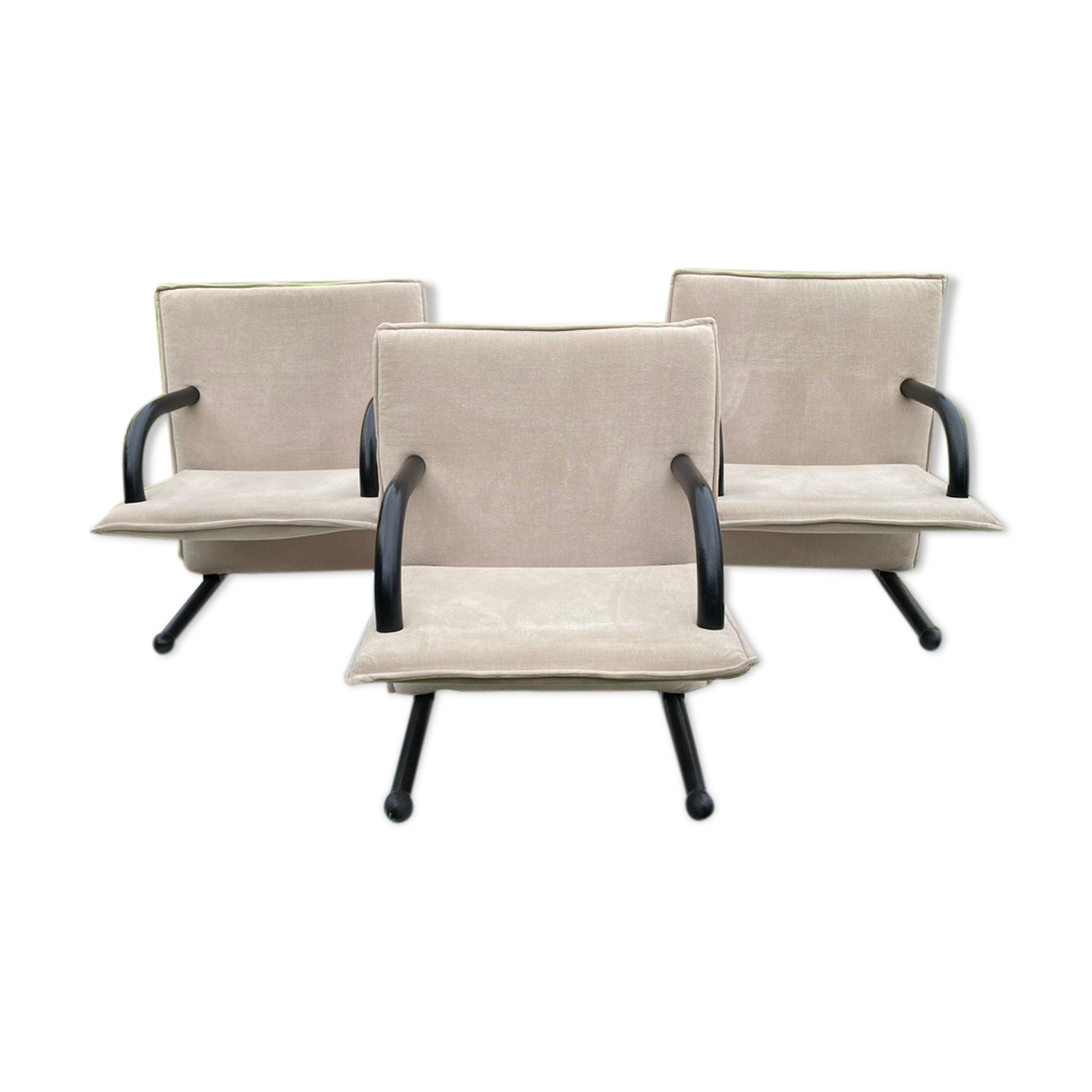 Armchairs model T Line by Burkhard Vogtherr by Arflex 1980