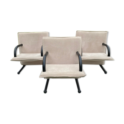 3 fauteuils modèle T Line de Burkhard Vogtherr par Arflex 1980