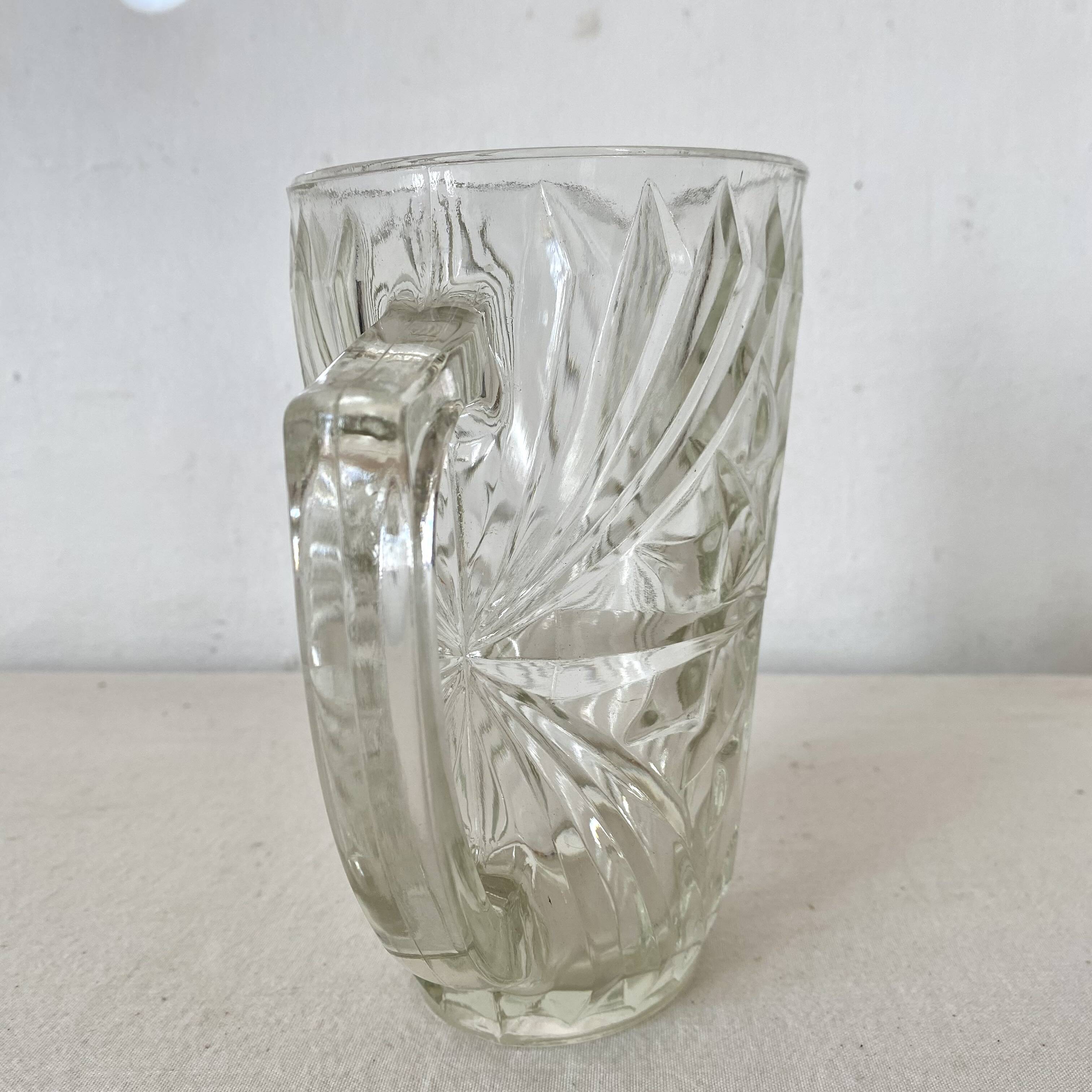 Italy pressed glass pitcher