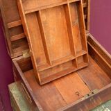 Vintage Secret Chest Old Teak & Metal Handicraft India