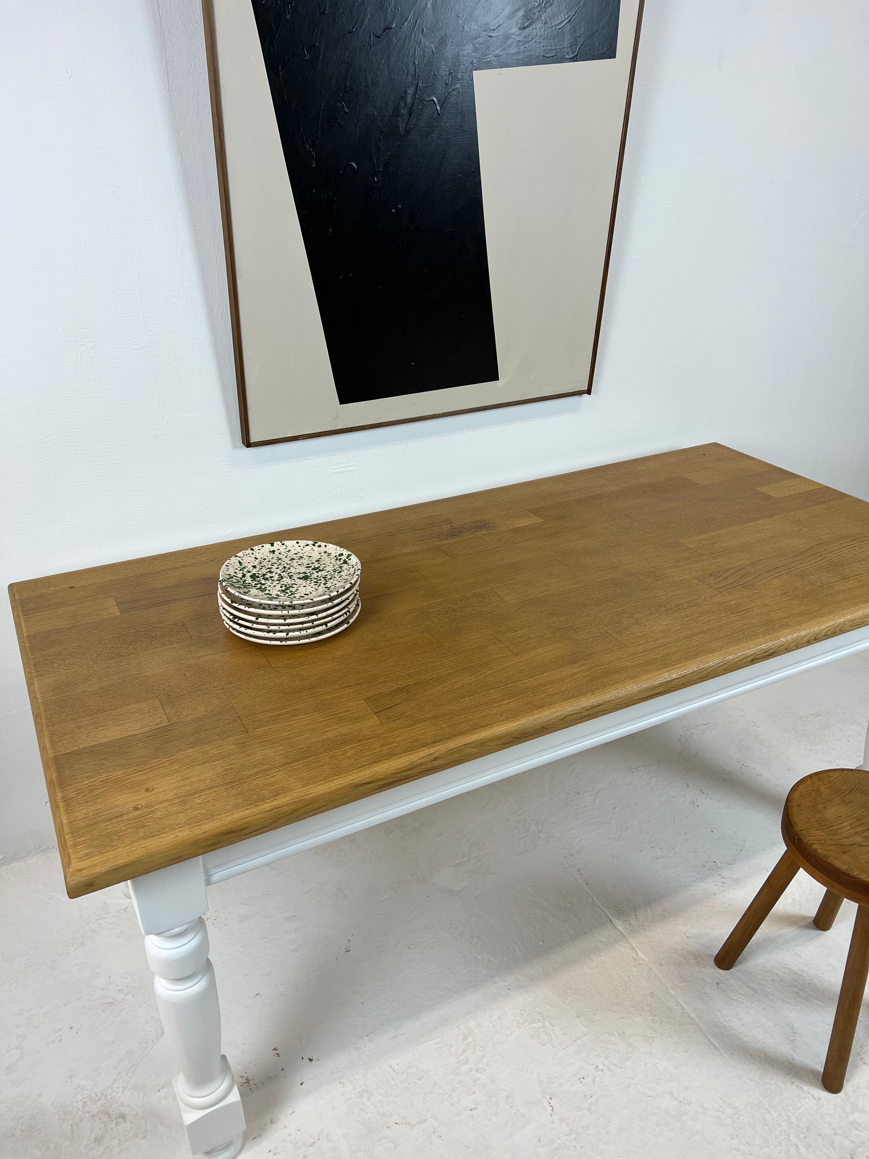 Ivory white base farmhouse table