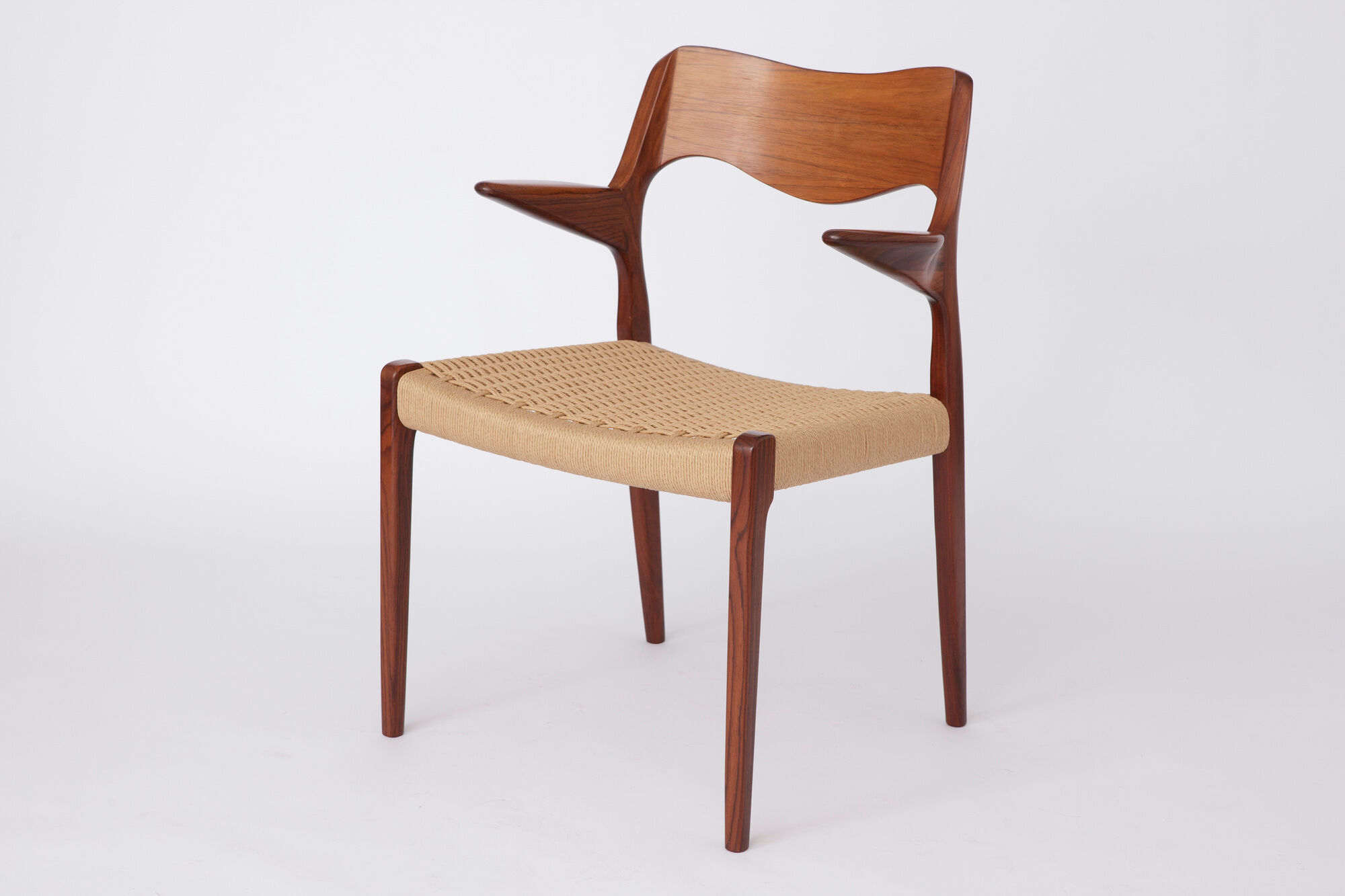 Niels Møller Armchair #55 Rosewood 1950s Danish Vintage