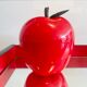 Red ice cube apple