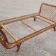 Vintage rattan daybed in basket shape - 1950s