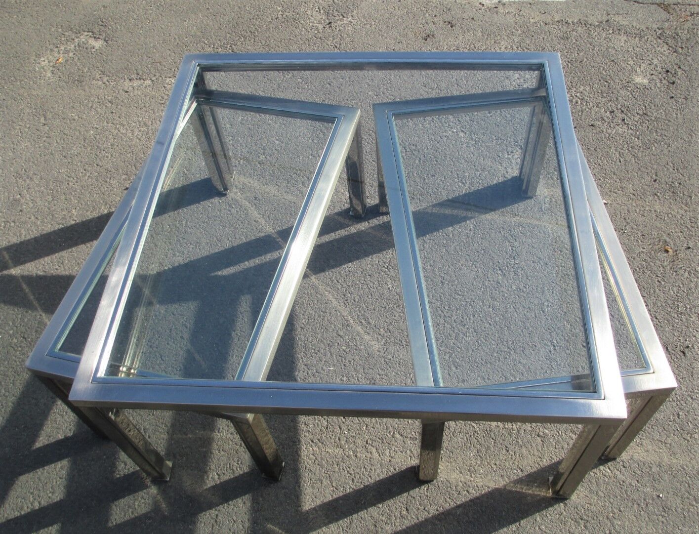 Set of three coffee table, italy, 1970s