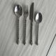 Vintage 24-piece twisted metal cutlery set