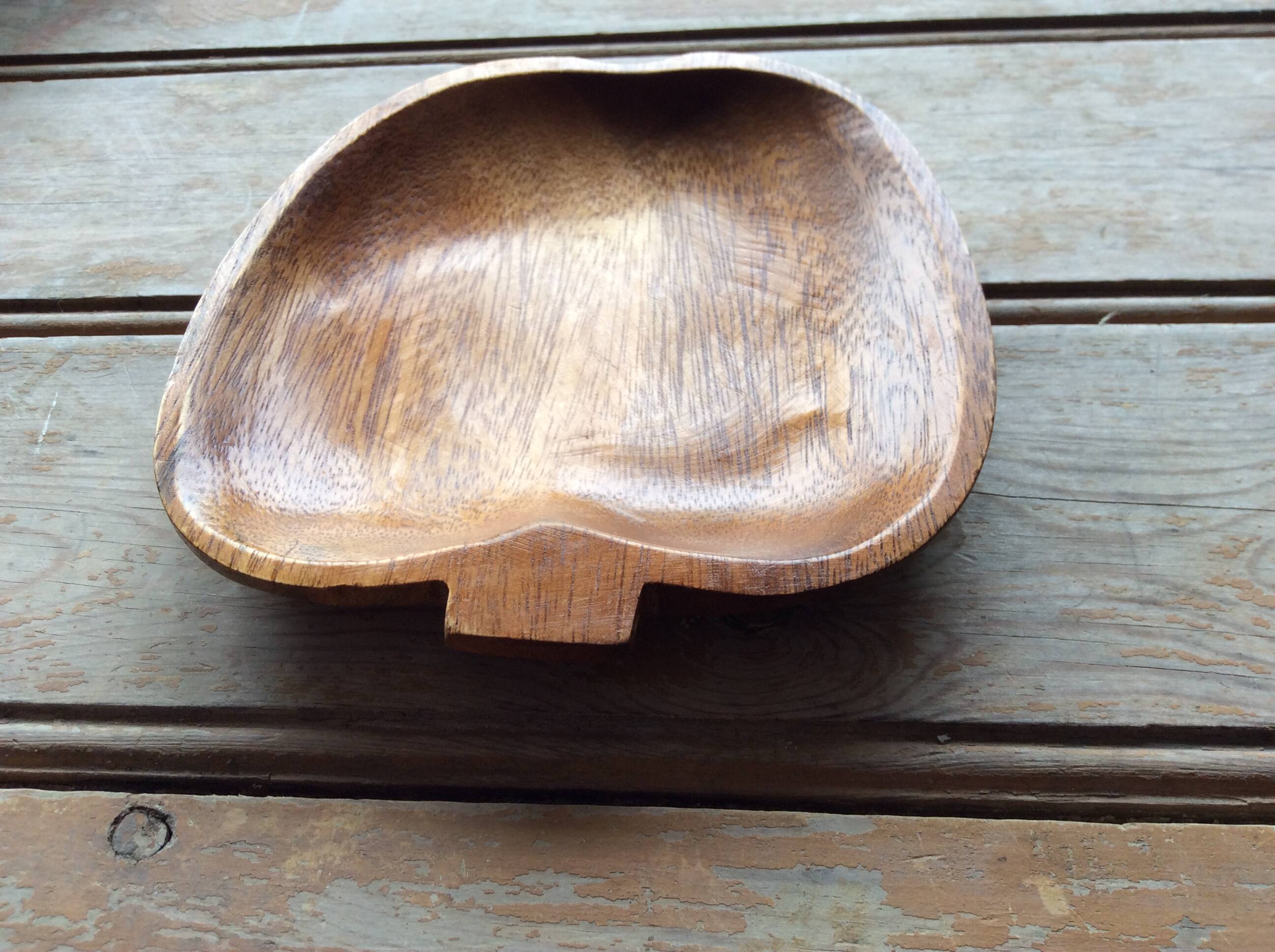 Empty wooden apple pocket