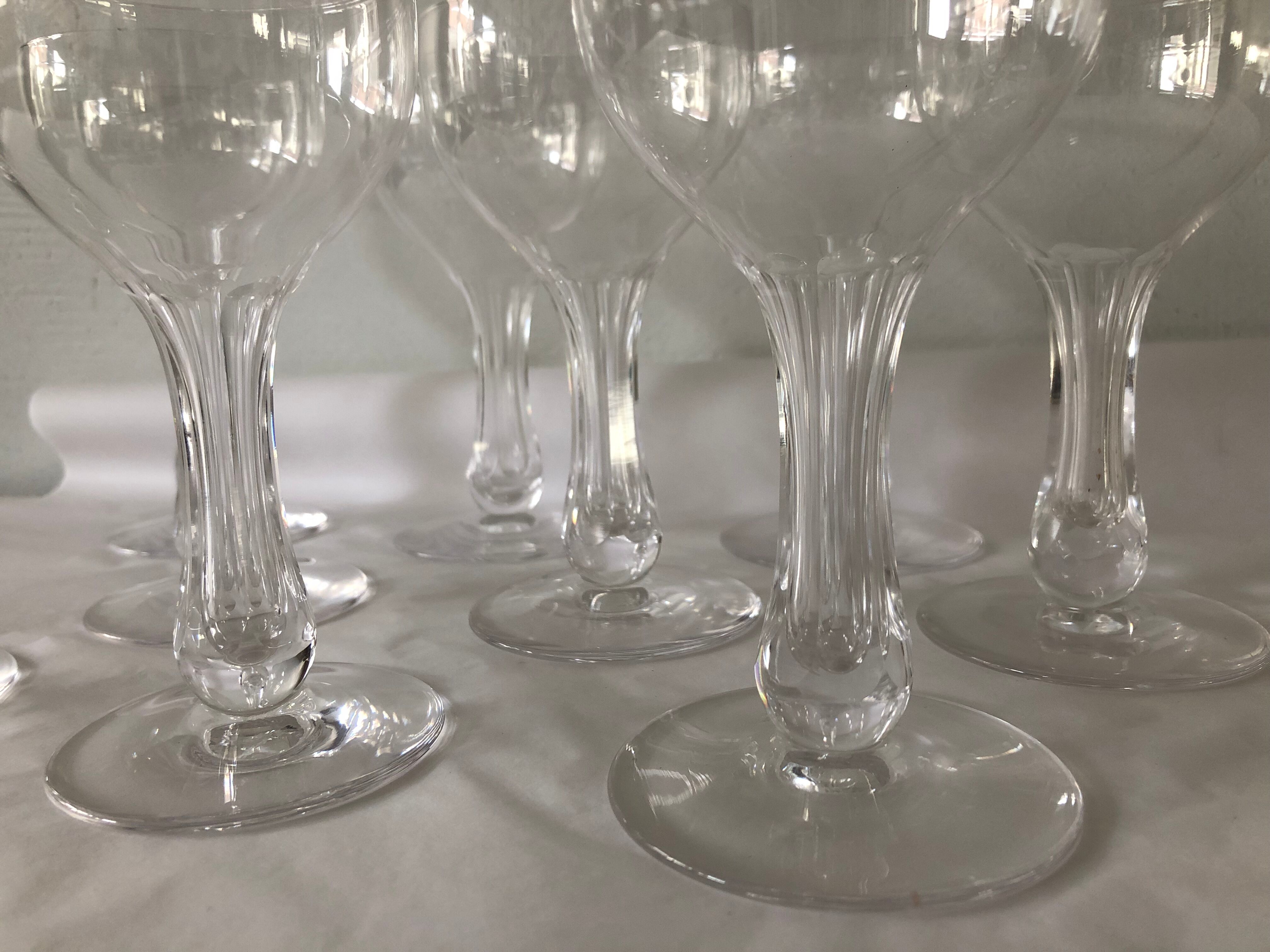 Suite 9 Portieux Crystal champagne flutes, France
