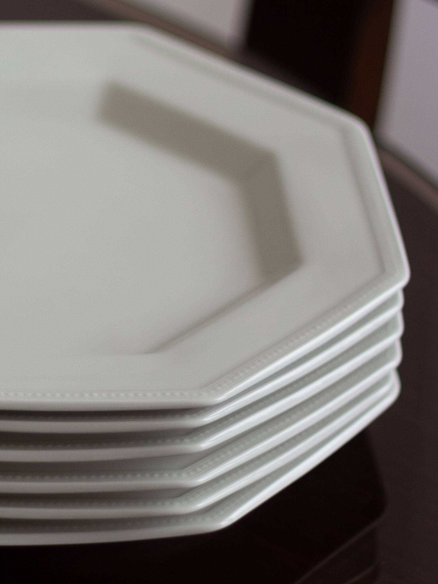6 assiettes plates octogonales modèle Héritage - Johnson Brothers