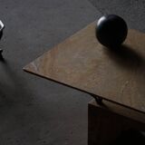 Mid-century rectangular marble coffee table, made in Italy, 1970s.