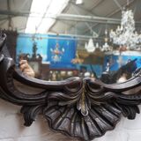 Miroir ancien en bois sculpté avec hauteur de 125 cm.