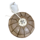 Pendant lamp in mother-of-pearl and brass arlequin pink