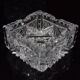 Pair of ashtrays, cut crystal glass, bohemia in the 1960's