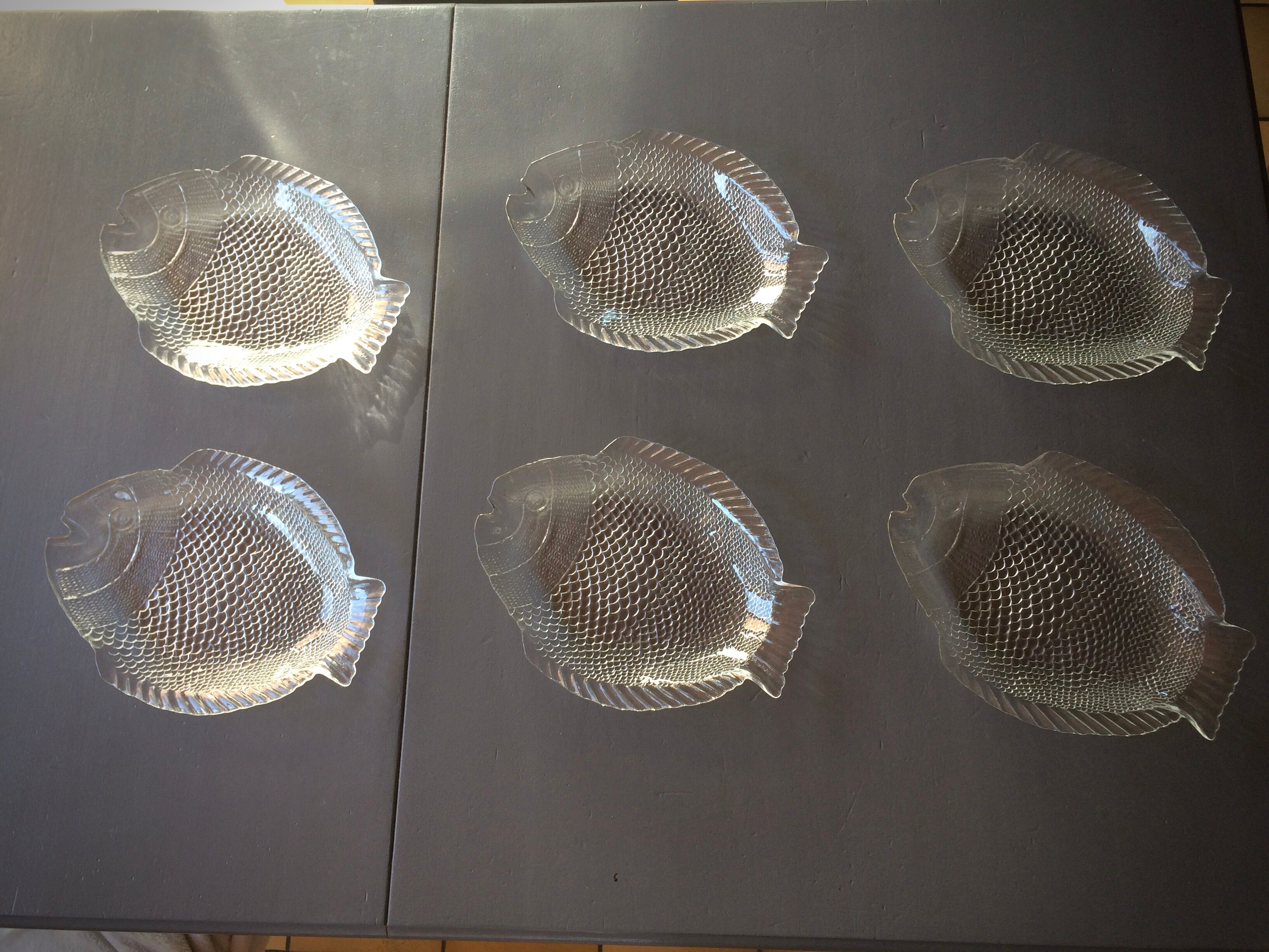 Six fish plates