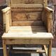 Fauteuil, chayère ou trône en bois, début 19ème siècle.