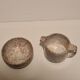 Porcelain milk jug and sugar bowl from Virebent Puy l'Evêque