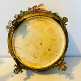 Cache pot, Napoleon III jardinière from the 19th century in barbotine and bronze.