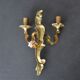 Wall lamp in twisted golden bronze baroque 2 lights