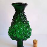 Green vintage grape glass carafe