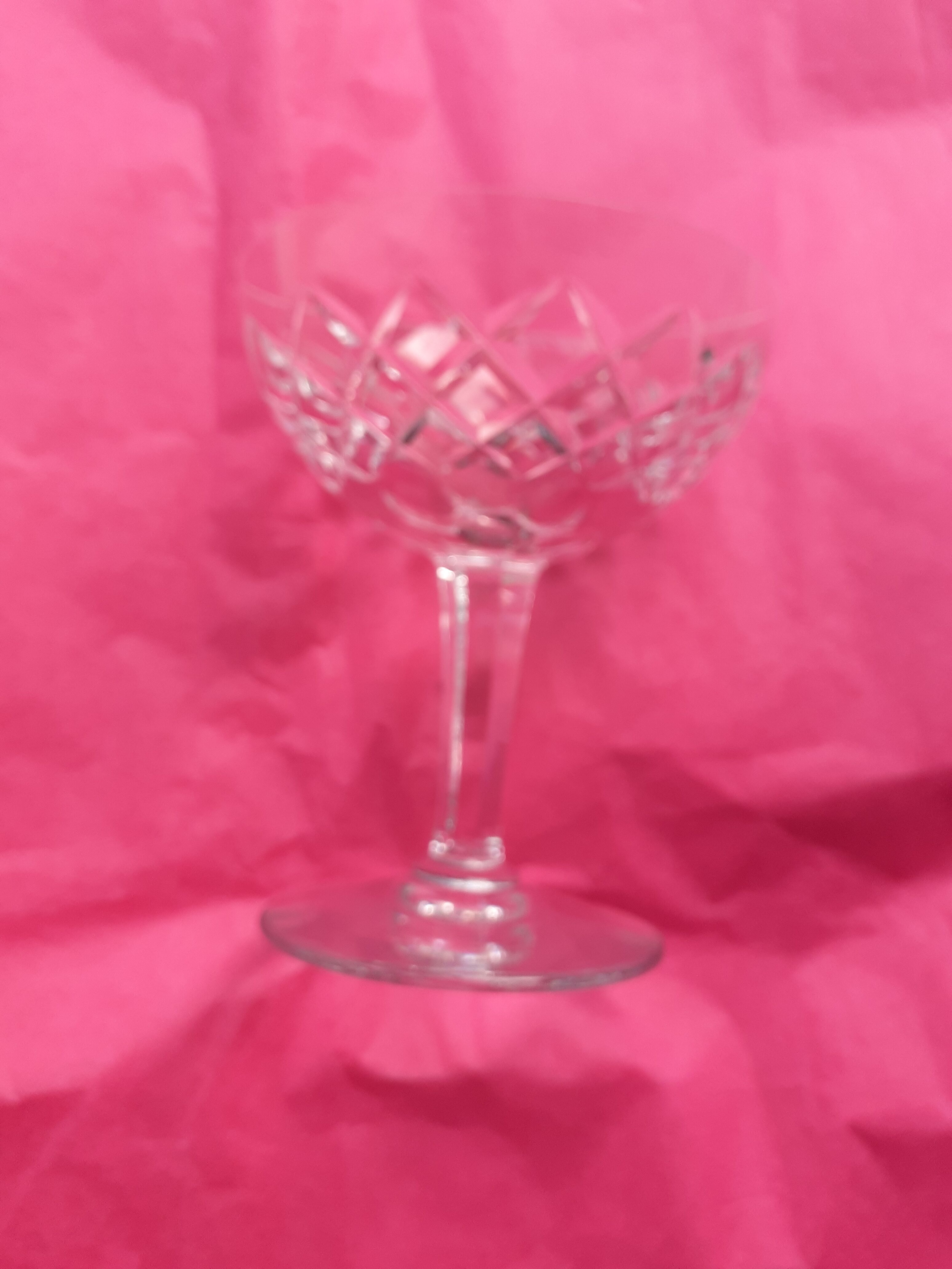 12 Crystal champagne cups cut very beautiful quality