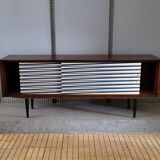 Vintage walnut wooden sideboard, 1960s, colour