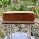 Charmant tabouret en velours marron et métal chromé