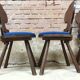 Lot of 6 vintage brutalist chairs from the 1970s.