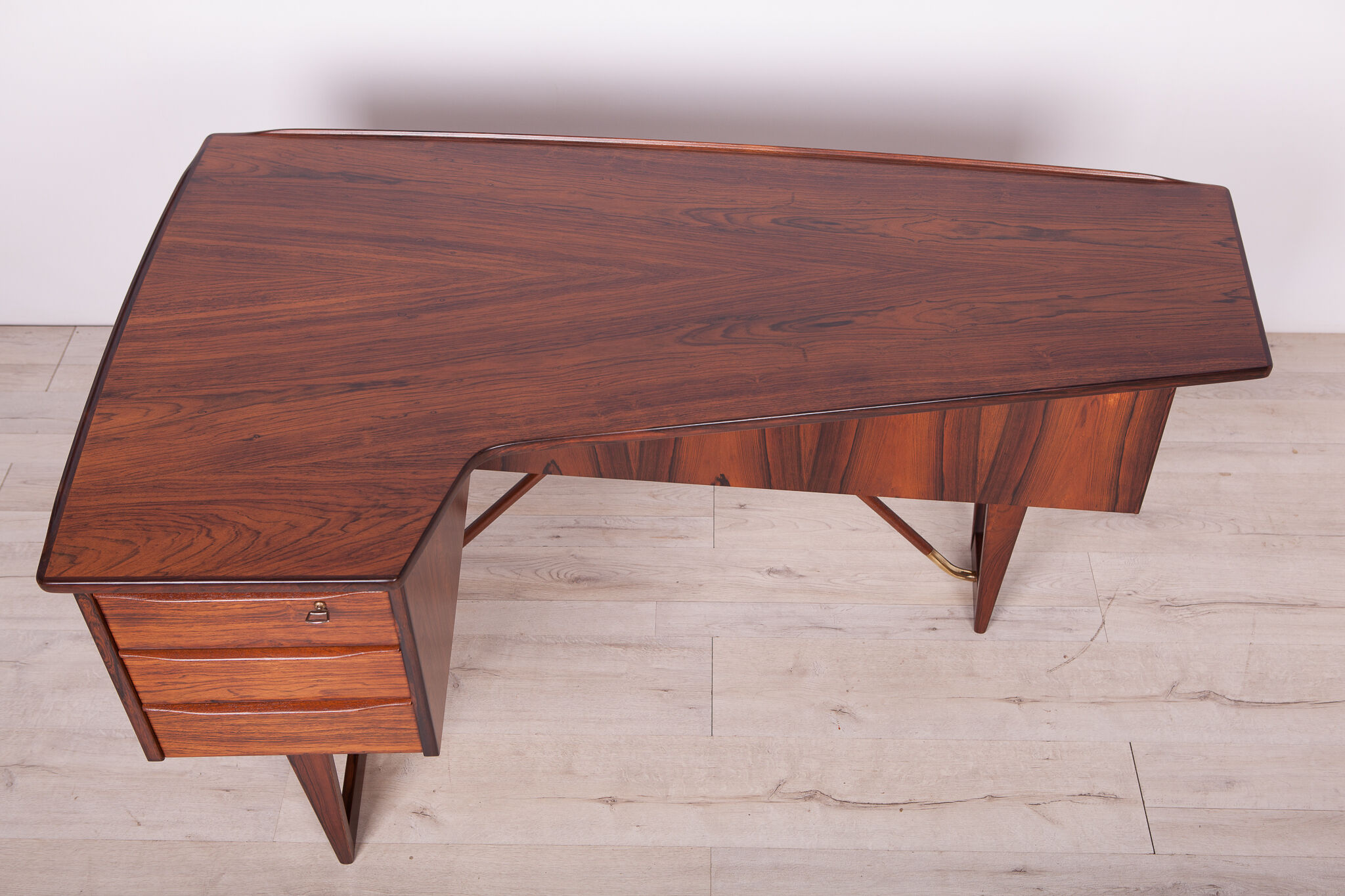 Mid Century Boomerang Rosewood Desk by Peter Løvig Nielsen, 1970s