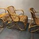 Set de trois fauteuils en rotin