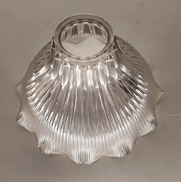 Grande lampe en verre industriel holophane année 20