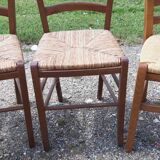 6 antique mulched chairs