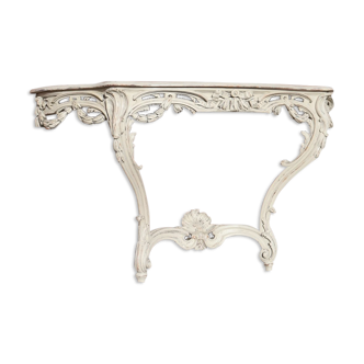 Carved wooden console