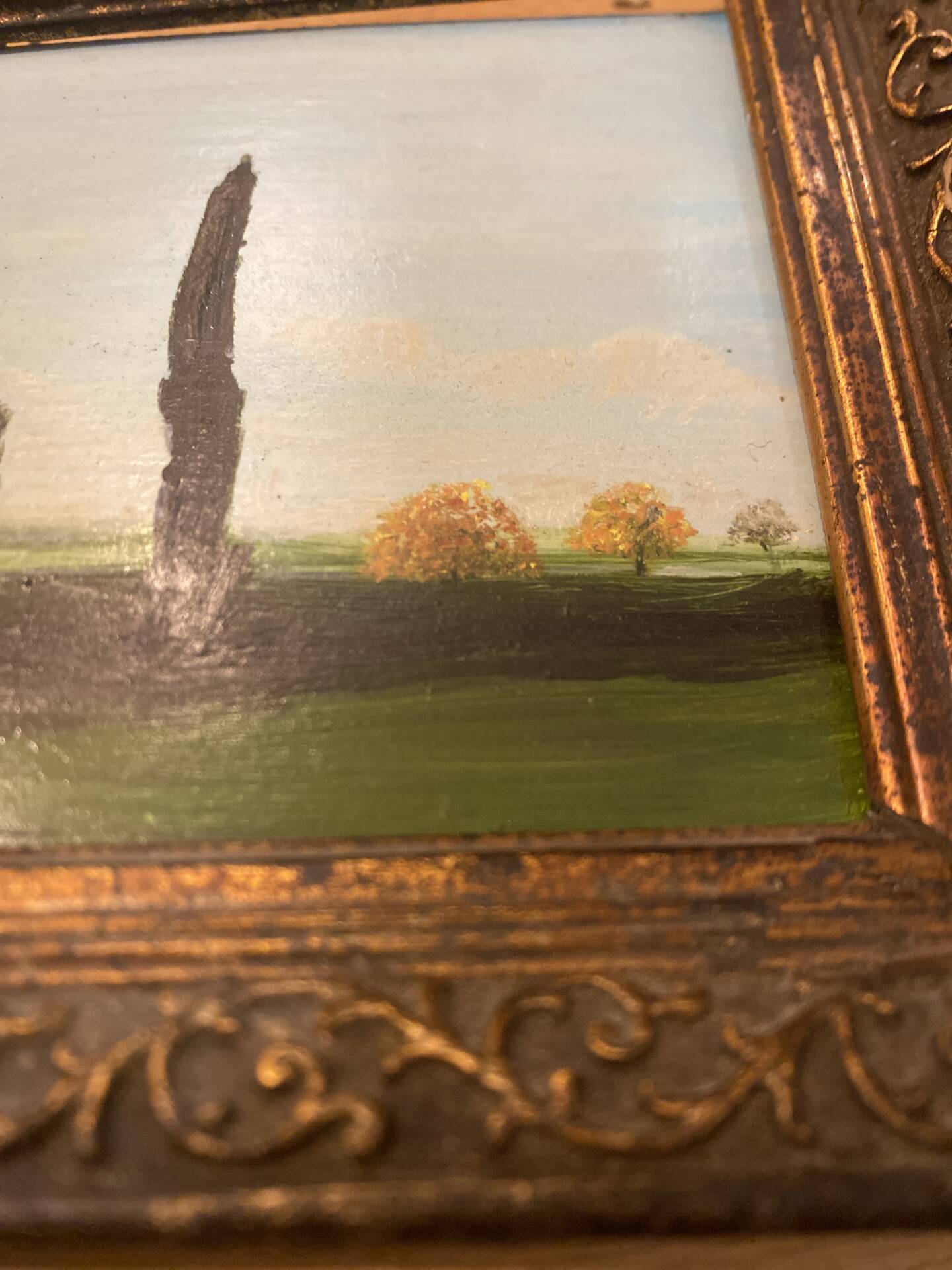 Landscape oil painting - French artist