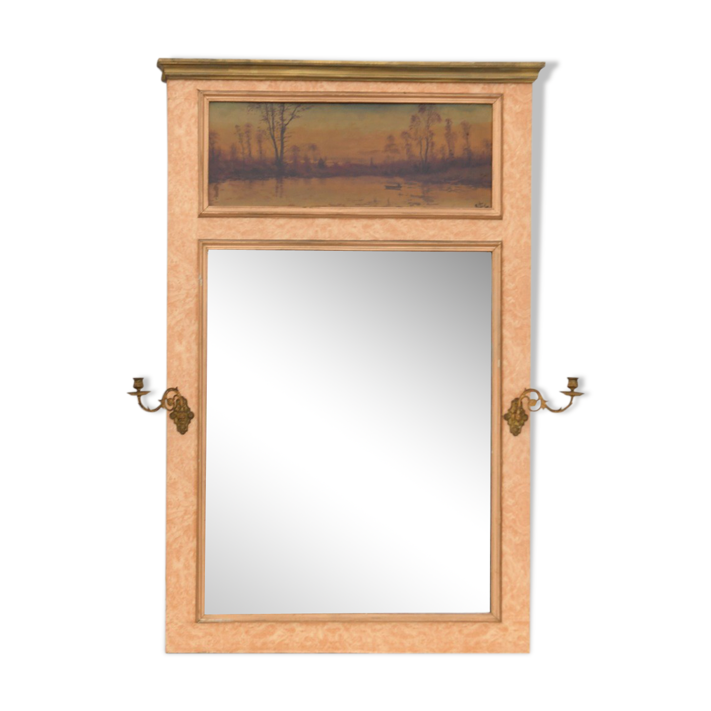 Chimney trumeau decorated with a painting   100x160cm