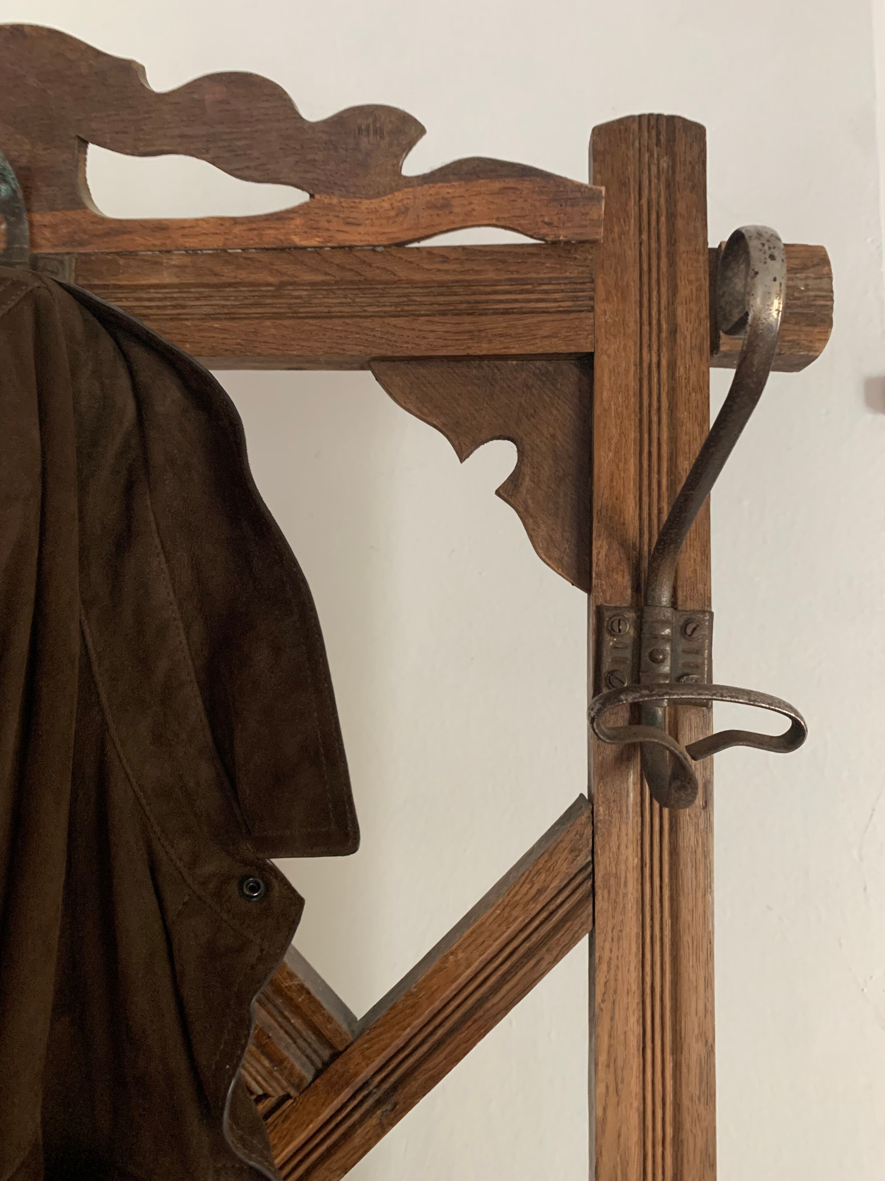Vintage cloakroom coat rack