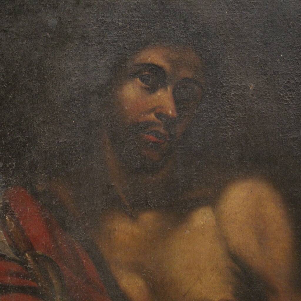 Grand tableau italien du XVIIe siècle, Saint Jean-Baptiste