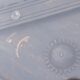 Large square vintage coffee table in wood, glass, and metal decor.