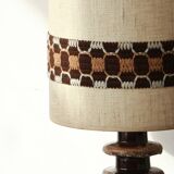 Floor lamp - Ceramic base with large lampshade - 1970s