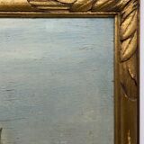 Old painting, sailboat, signed lower right, 70s/80s