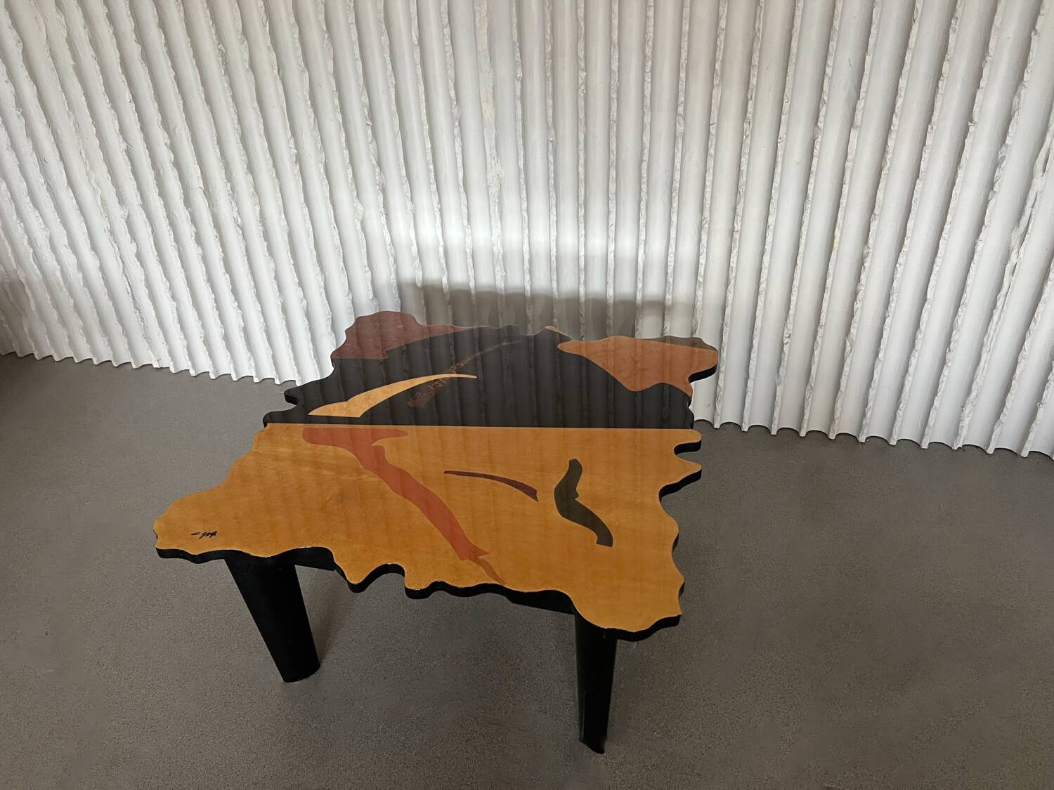 Carlo Malnati Signed Coffee Table – Sculptural Masterpiece in Wood Inl