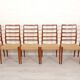 6 chaises modèle 82 en teck et corde par Niels Otto Møller
