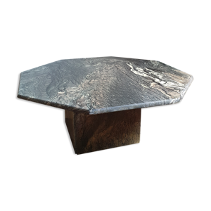 table basse vintage marbre rochebobois années 70