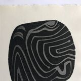 Raoul ubac, the uprooted grass 1, 1975. original etching signed in pencil.