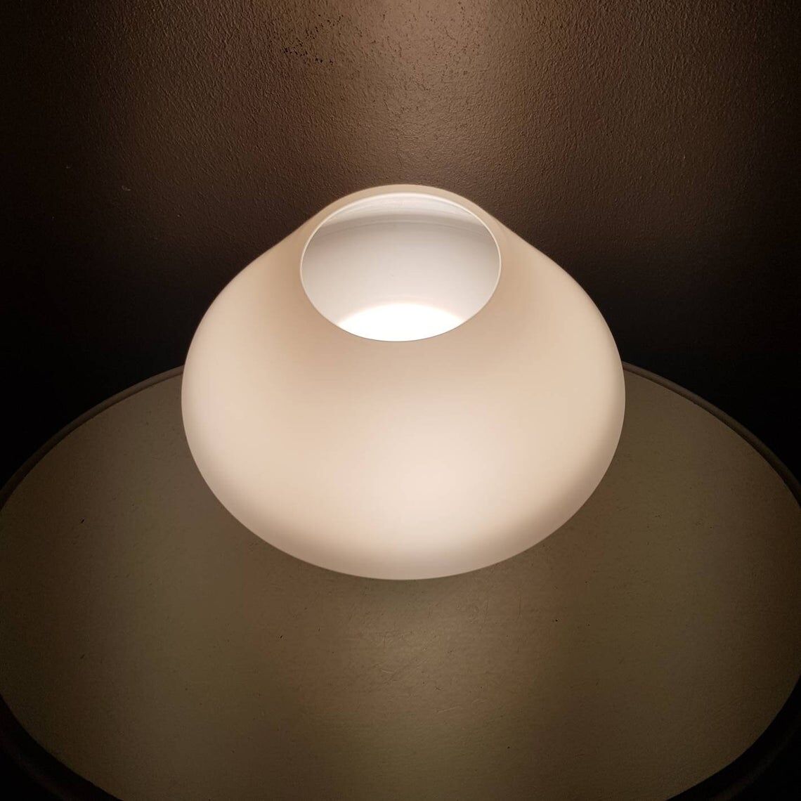 1980s Hala Zeist glass mushroom table lamp