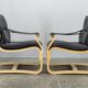 Pair of Leather Lounge Chairs by Åke Fribytter for Nelo Kroken 1960s