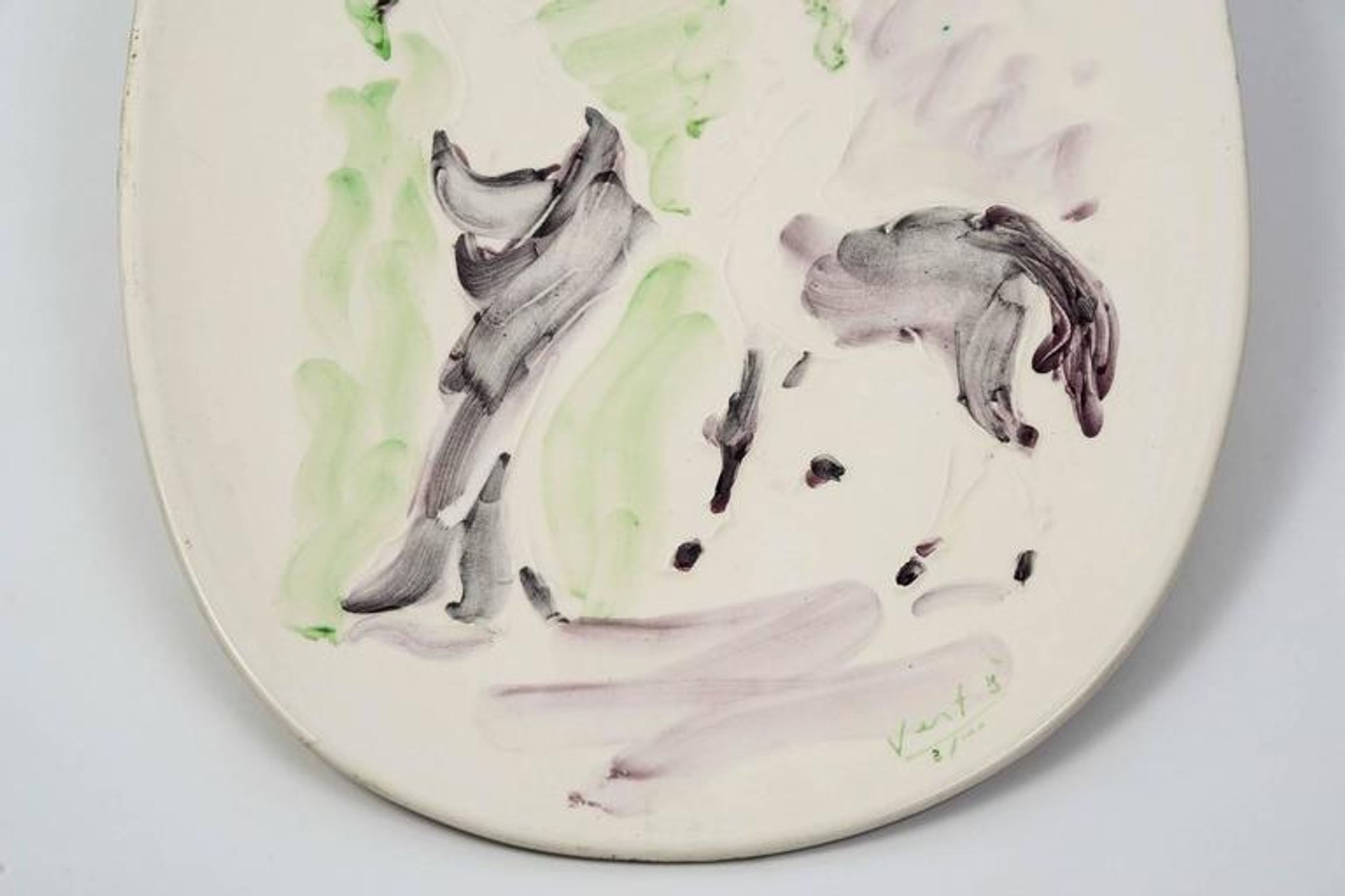 Vallauris oval ceramic dish