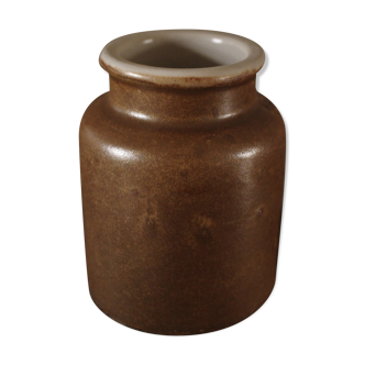 Mustard pot brown sandstone vintage interior varnished gray