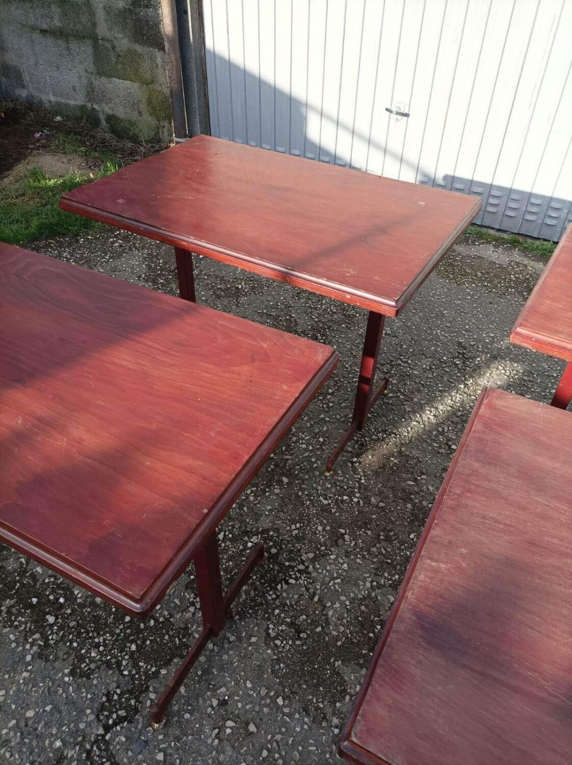 Bistro lot 9 tables and 16 chairs mahieu Jule bry